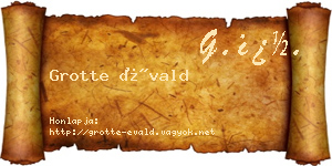 Grotte Évald névjegykártya